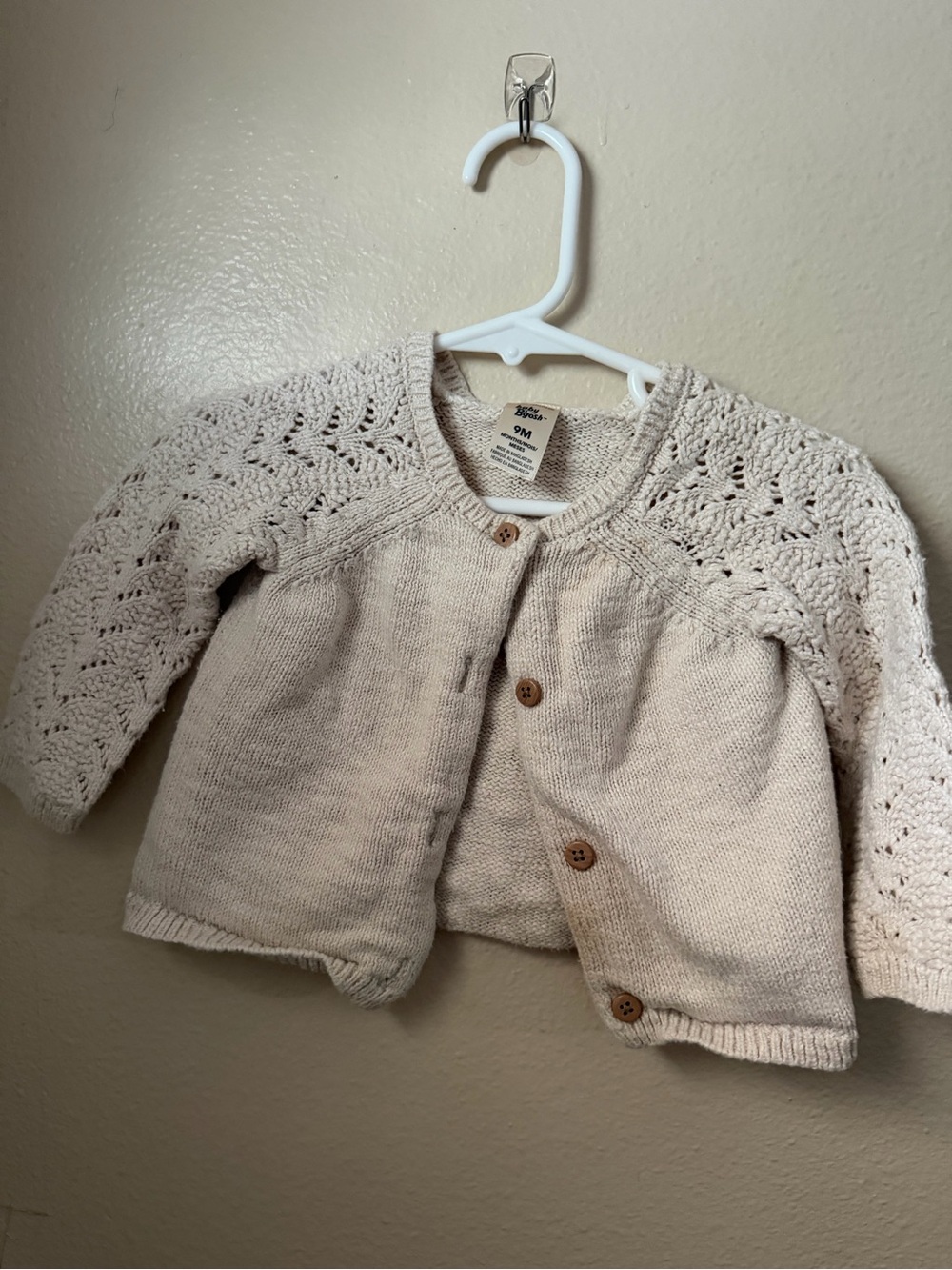 OshKosh B'gosh Cream Knit Cardigan